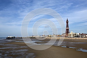 Blackpool Tower and North Pier - Blackpool - England