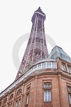 Blackpool tower . Pleasure beach
