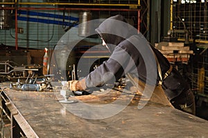 Blacksmith cleaning table