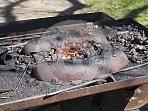 Blacksmith fire with resilient carbons