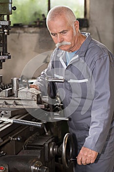 Blacksmith in his workshop