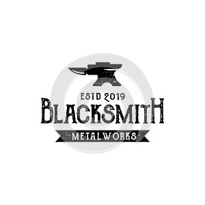 Blacksmith metalworks Logo Design Inspiration photo