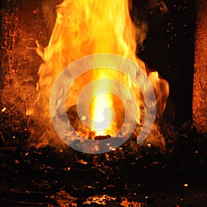 Blacksmith's fireplace photo