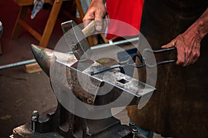 Blacksmith, smithy and blacksmith tools