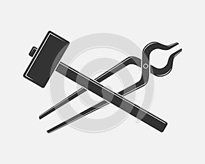 Blacksmith tools graphic sign