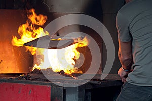 Blacksmith in a work