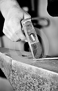 Blacksmith Working Closeup