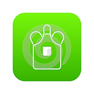 Blacksmiths apron icon digital green