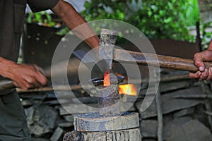 Blacksmiths forging tools