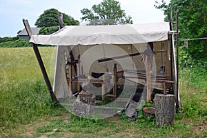 Blacksmiths at Viking Museum at Ladby, Denmark