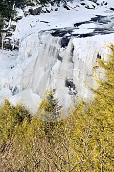 Blackwater Falls, WV, in Winter Vertical