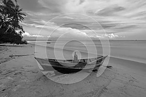 Blackwhite photos panorama of bintan island wonderful indonesia