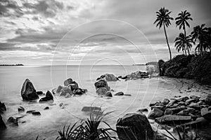 Blackwhite photos panorama of bintan island wonderful indonesia