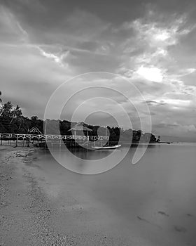 Blackwhite photos panorama of bintan island wonderful indonesia