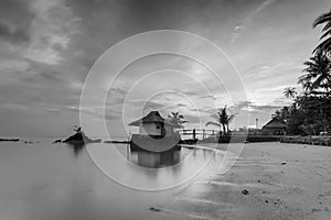 Blackwhite photos panorama of bintan island wonderful indonesia