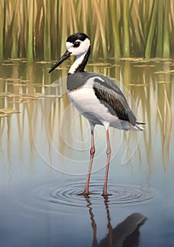 Blackwinged_Stilt_Himantopus_himantopus_rest_on_river_stream_1690600642506_1