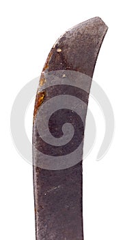 Blade of a big machete isolated