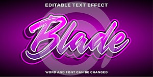 Blade editable text effect