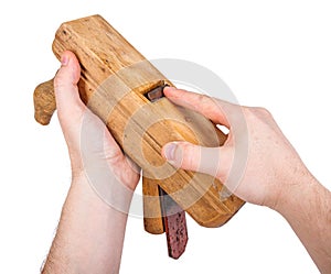 The blade of the hand plane