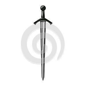 blade medieval sword cartoon vector illustration