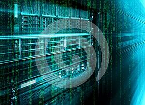 Blade storage supercomputer of data center with binary code matrix