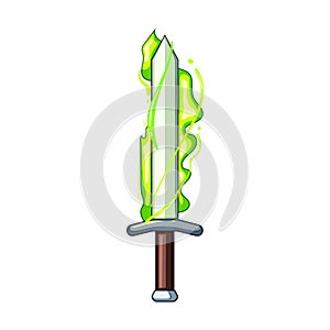 blade sword effect cartoon vector illustration