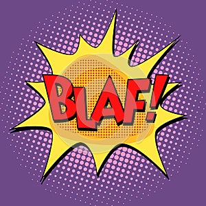 Blaf comic bubble retro text