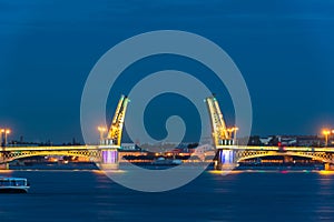 Blagoveshchensky Bridge during the White Nights, St Petersburg