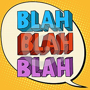 Blah talk comic bubble text