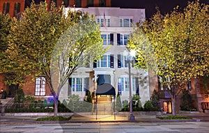 Blair House Building Second White House Night Washington DC