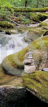 Blair witch pile of rocks creekside