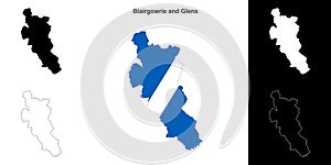 Blairgowrie and Glens outline map