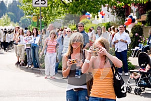 Blake Lewis fans and parade crowd