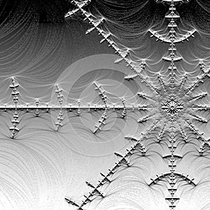 Blake white snowflake reliefsnowflake fractal