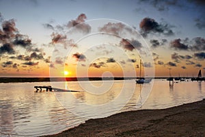 Blakeney Moorings at Sunset