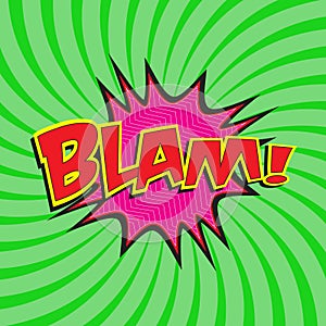 BLAM! comic wording