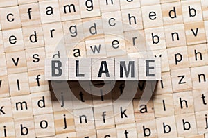 Blame word concept