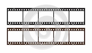 Blanc film strip frame format negative picture frame, with free copy space, on white background, vector eps available.