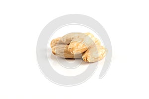 blanch almond on white photo