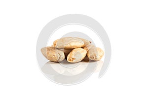 blanch almond on white