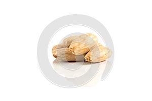 blanch almond on white photo