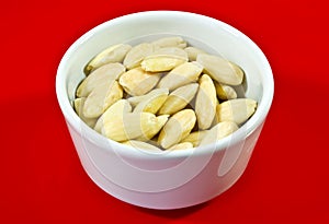 Blanched almonds photo