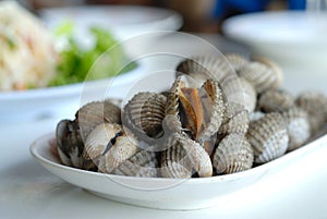 Blanched cockles