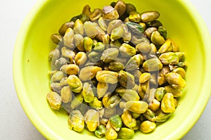 Blanched pistachios photo