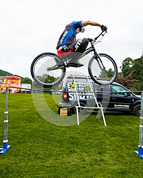 Mountain Biker putting on a display.