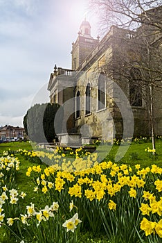 Blandford Forum Church in springtime