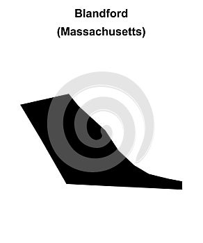 Blandford outline map