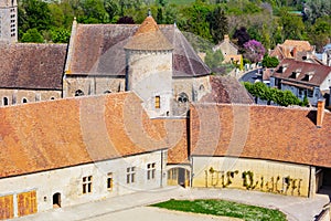 Blandy-les-Tours court castle over Saint-Maurice church