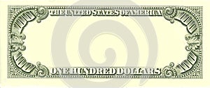 Blank 100 Dollar Bill Reverse Side