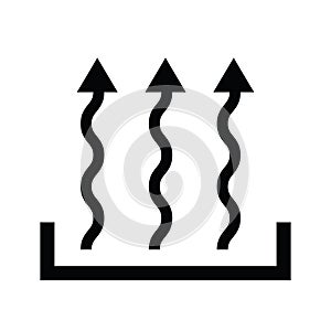 Heat sign, heat wave of steam, superheated steam symbol